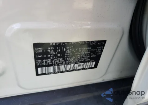 2016 Subaru Outback 2.5I Limited из США, поврежденный, VIN 4S4BSANC0G3264187